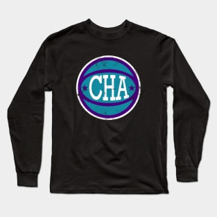 Charlotte Retro Ball - Teal Long Sleeve T-Shirt